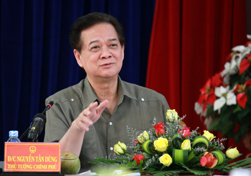 Thủ tướng Nguyễn Tấn Dũng chủ trì buổi làm việc giữa Trung ương với lãnh đạo tỉnh Khánh Hòa