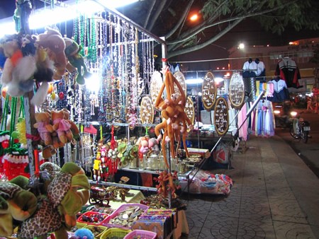 Chợ đêm phong phú nhiều mặt hàng.